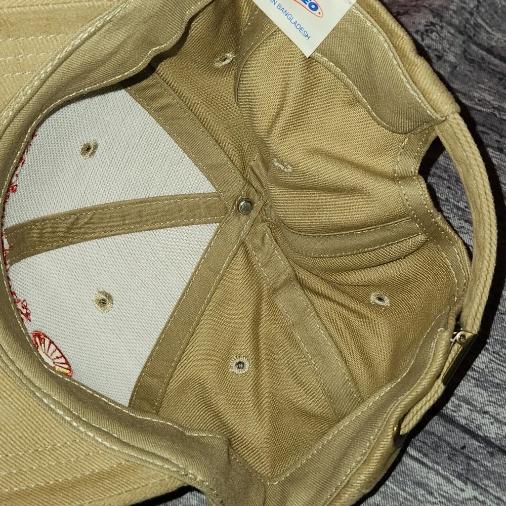 Shell‎ Lubricants Hat Cap Beige Embroidered Logo Adjustable Unisex